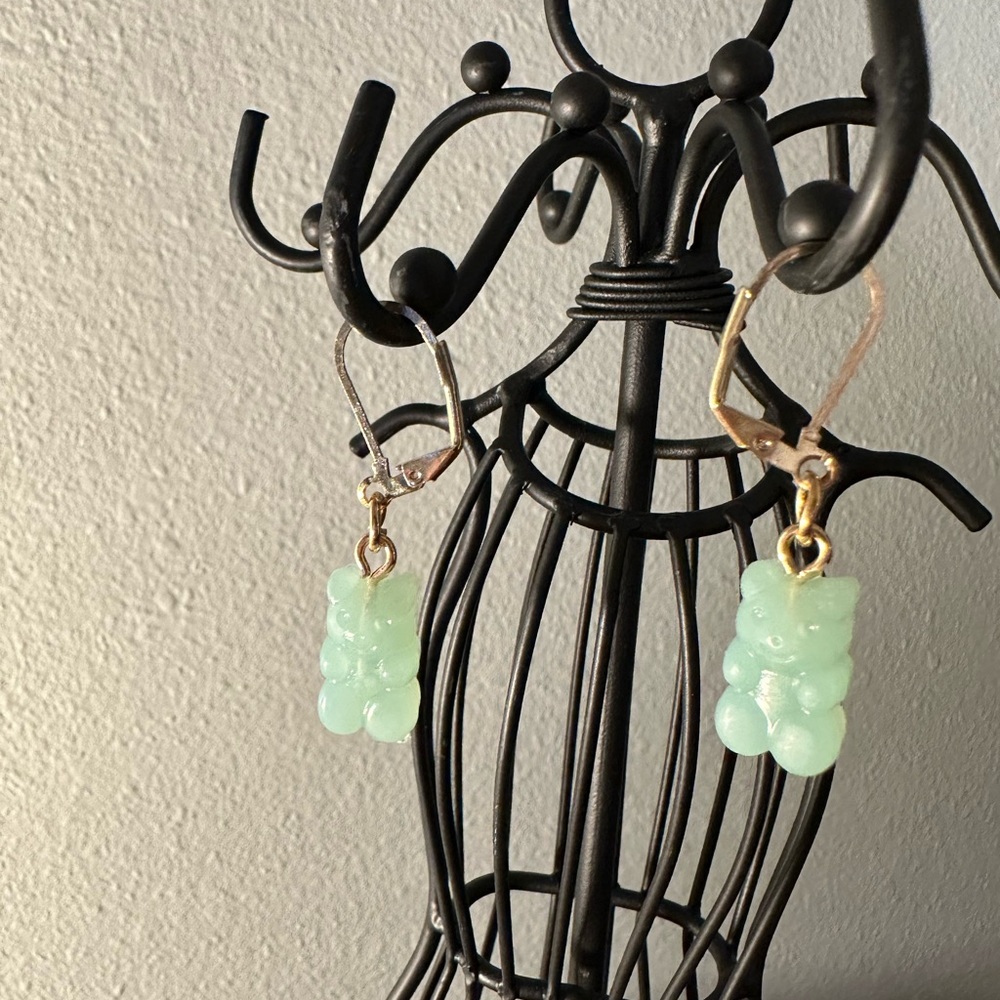 Key Lime Gummi Bear Earrings
